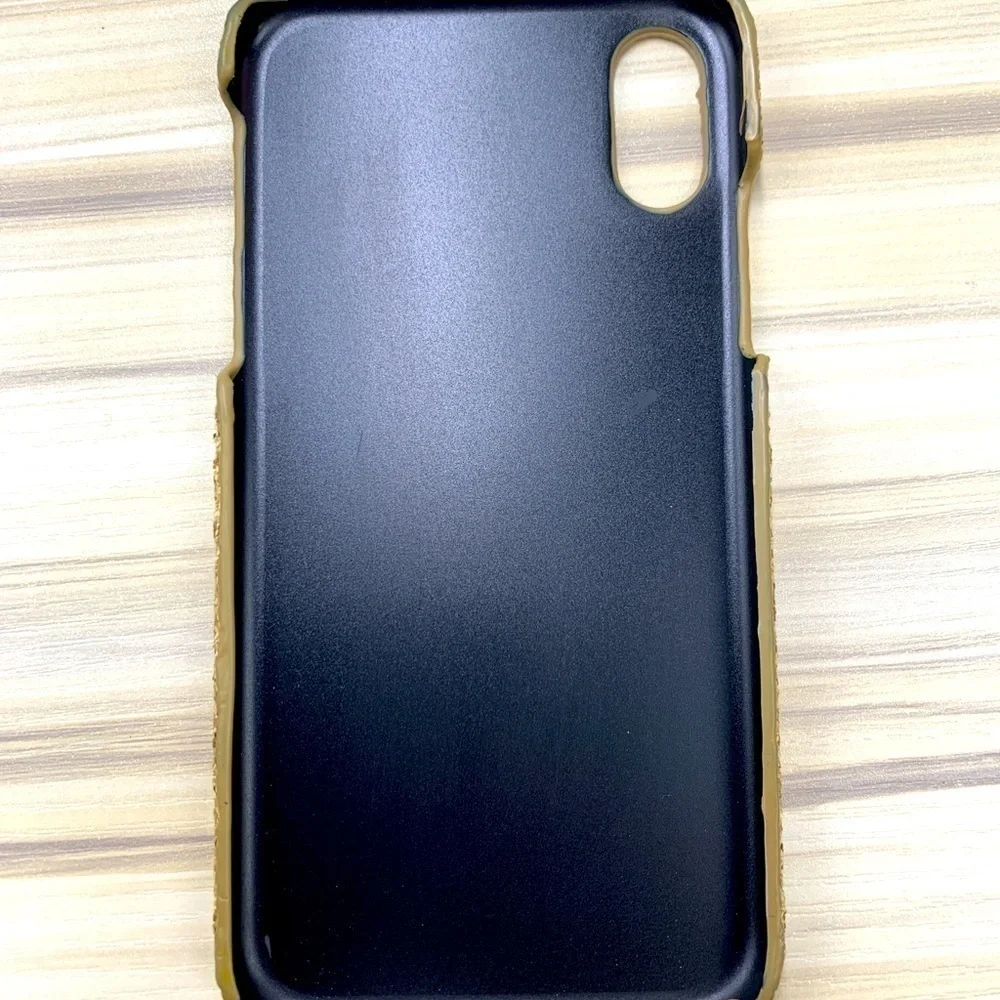 Gold Glitter Silicone Phone Case For iPhone XR - 6”x 4”x 0.5”